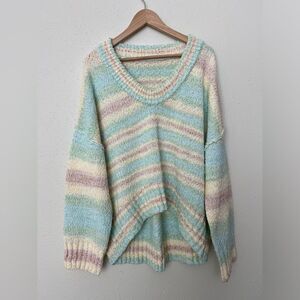 New Rumored Multicolor Pastel Oversized Sweater Size M/L